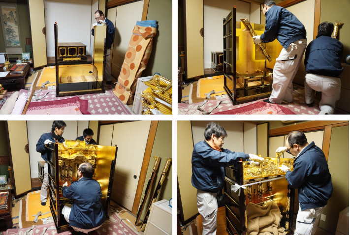 仏壇の組立納品